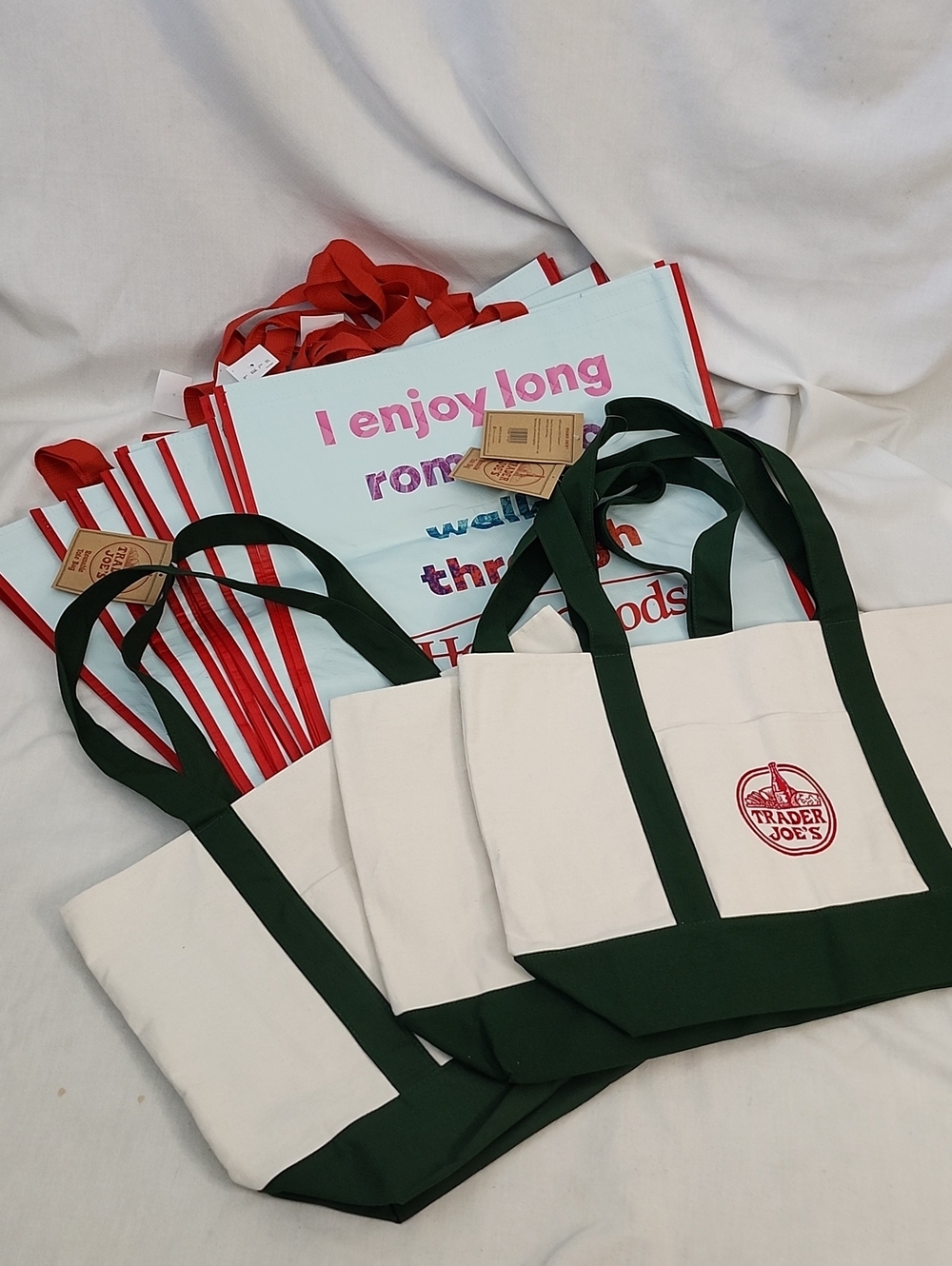 NWT Trader Joes Canvas & HomeGoods Reusable Totes